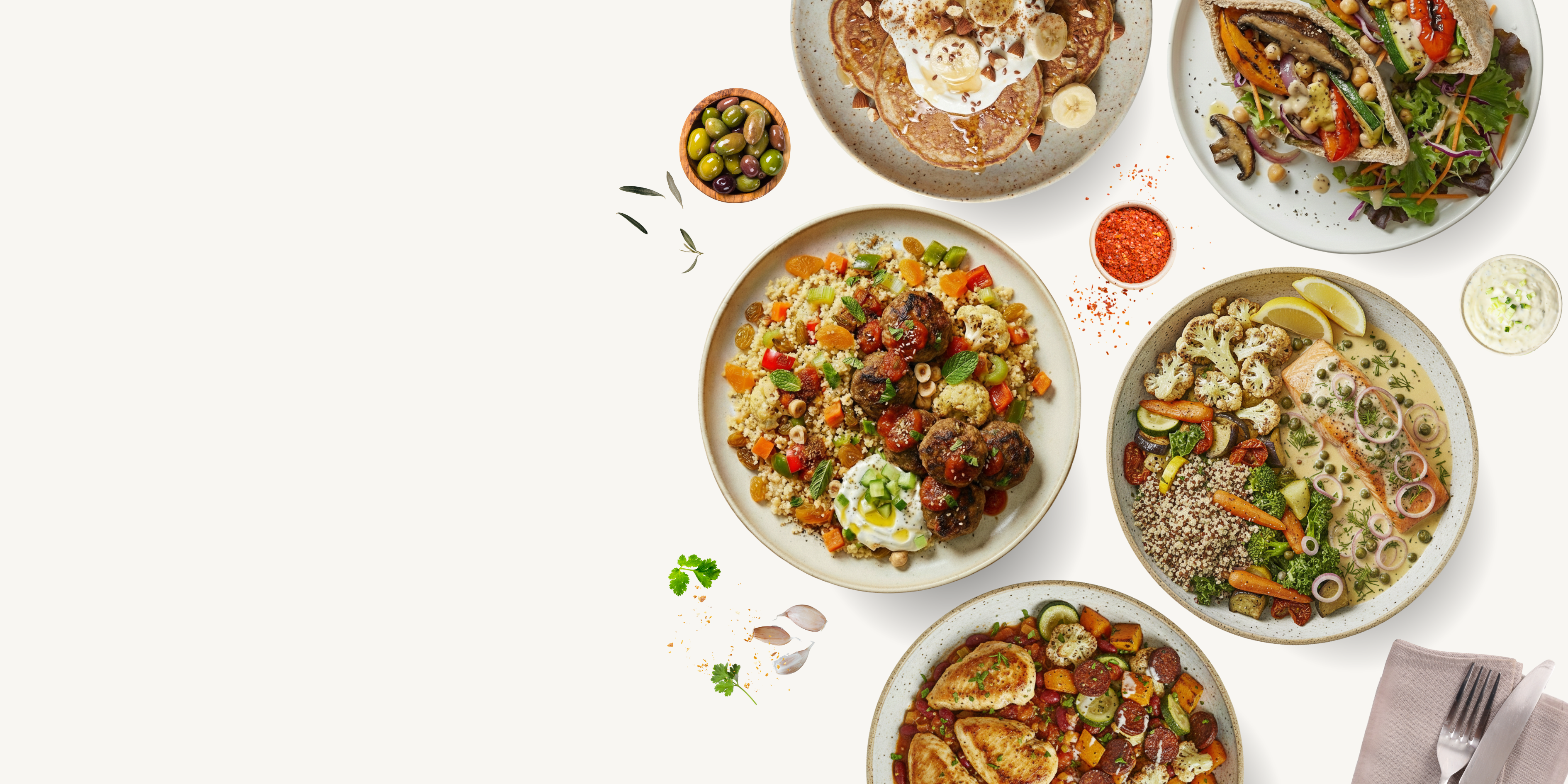 Freshkitchen meals background